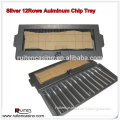 12 Tubes Silver Aluminum Chip Tray with Locking and Cover